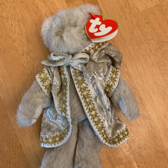 TY Beanie Attic Treasures RARE Gwendolyn Bear 1993 “All That Glitters” Poseable - Picture 1 of 10